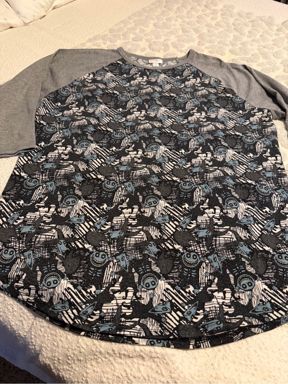 LuLaRoe nightmare before Christmas  Graphic Raglan Top